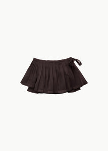 pleated belt, brown