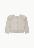 curved silhouette cardigan, beige - Image 1