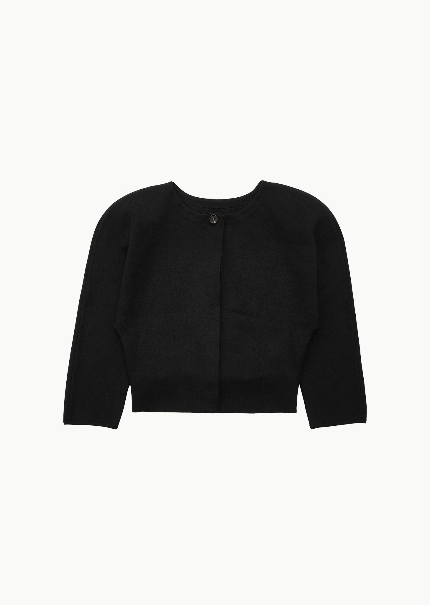curved silhouette cardigan, black