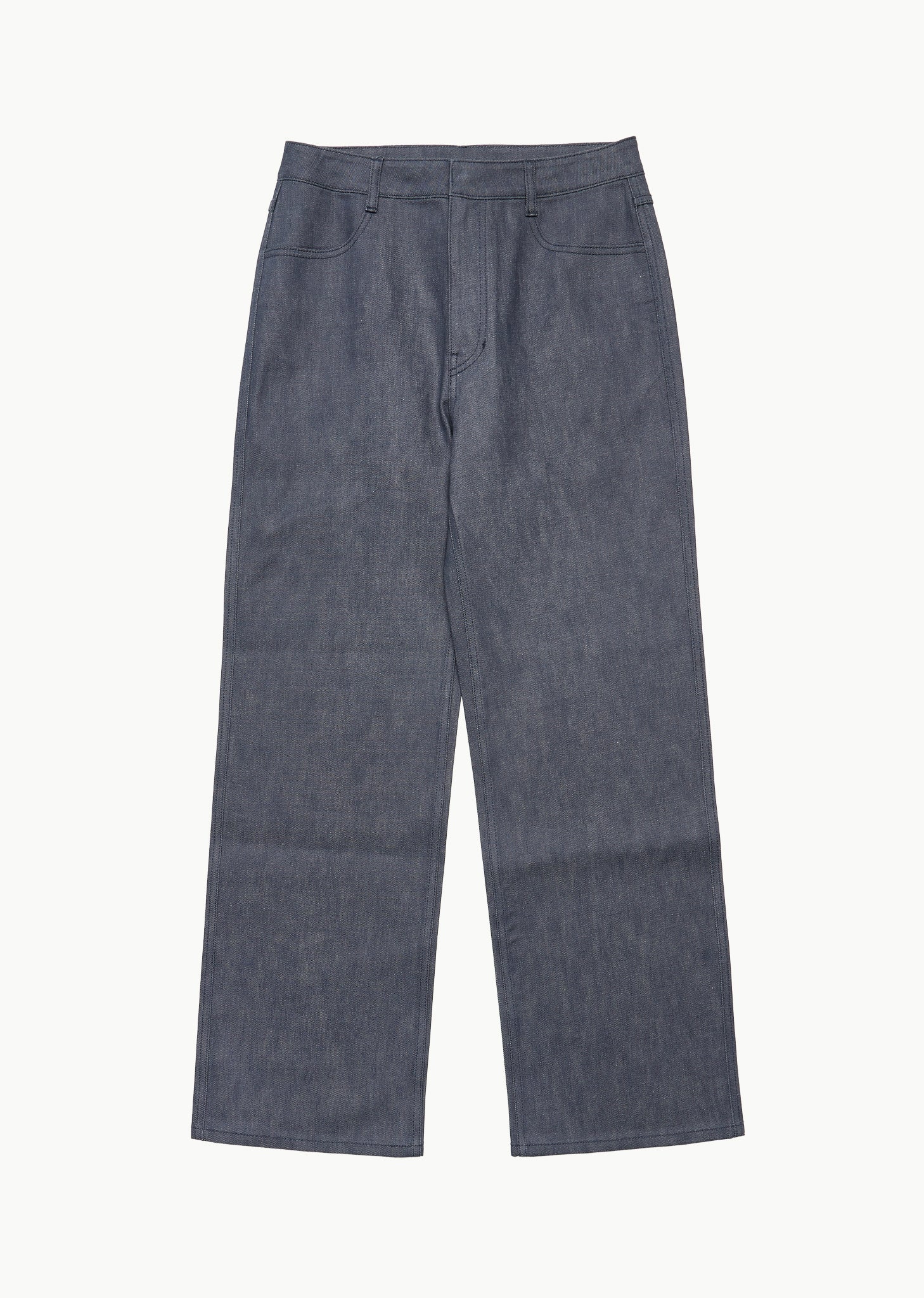 colored straight fit denim, blue