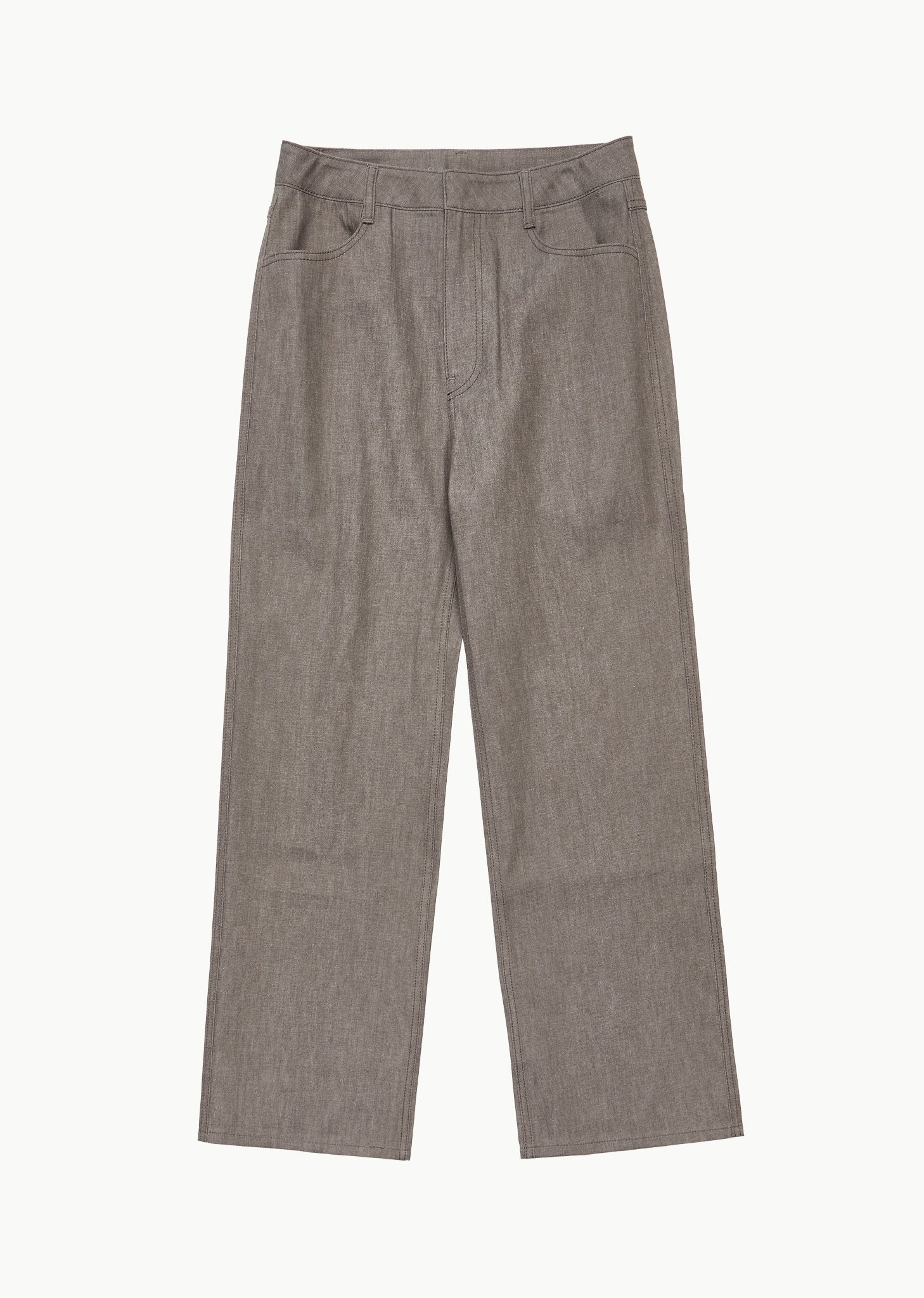colored straight fit denim, brown