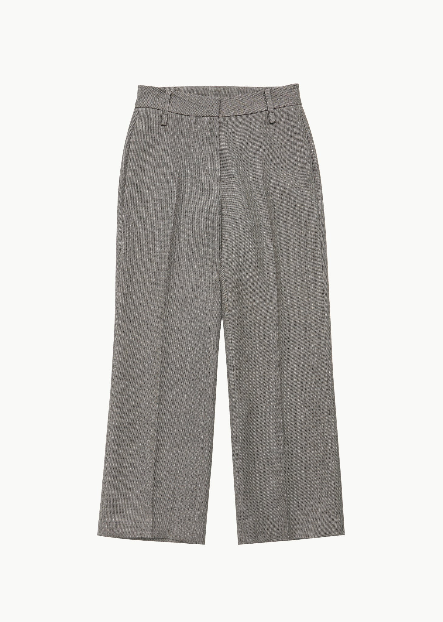 wool flared pants, beige