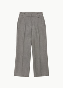 wool flared pants, beige