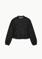 pintuck slim shirt, black - Image 1
