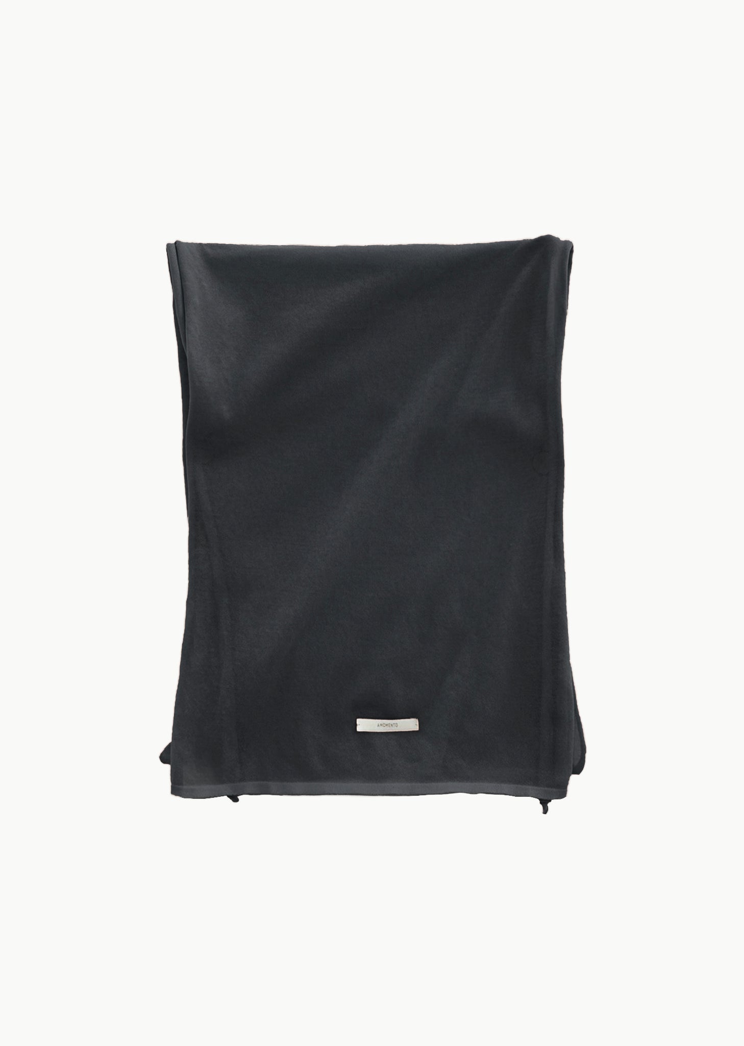 knit sheer scarf, charcoal