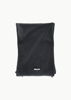knit sheer scarf, charcoal - Image 1