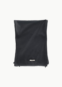 knit sheer scarf, charcoal