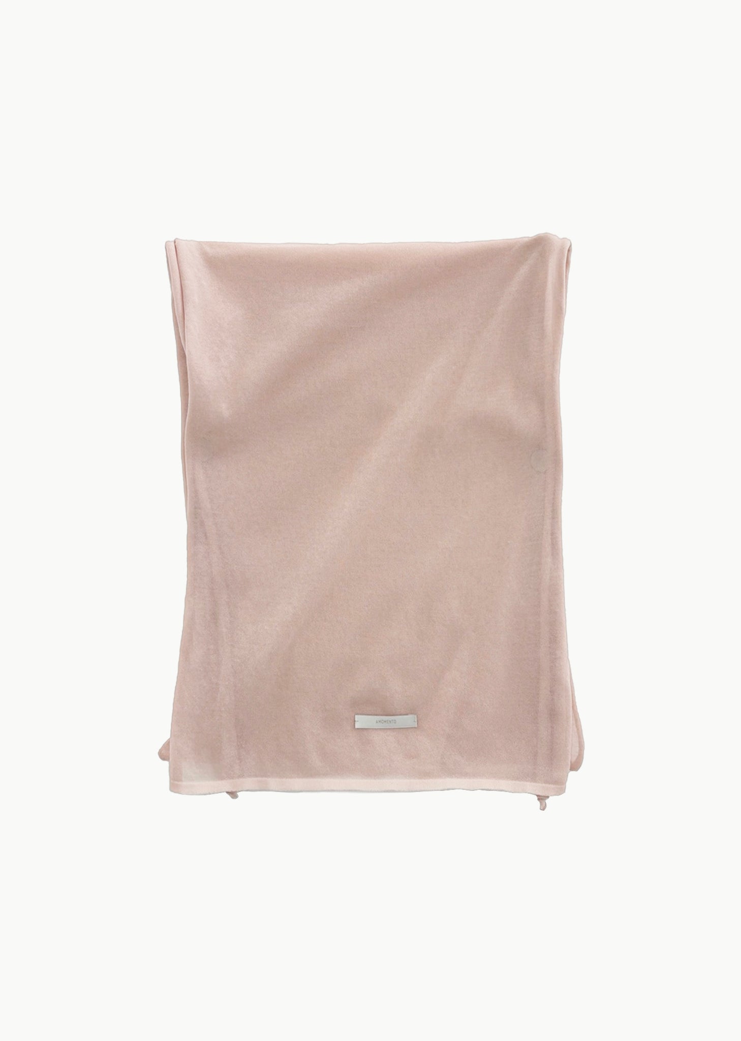 knit sheer scarf, salmon