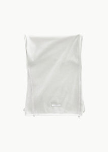 knit sheer scarf, white