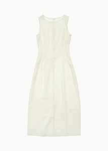 pintuck dress, ivory