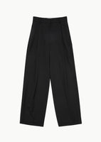 wide tuck pants, black - Image 1