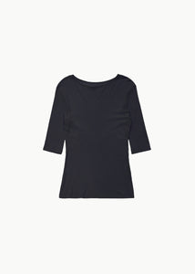round short sleeve t-shirt, charcoal
