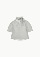 knotted collar top, grey - Image 1