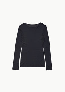 round t-shirt, charcoal