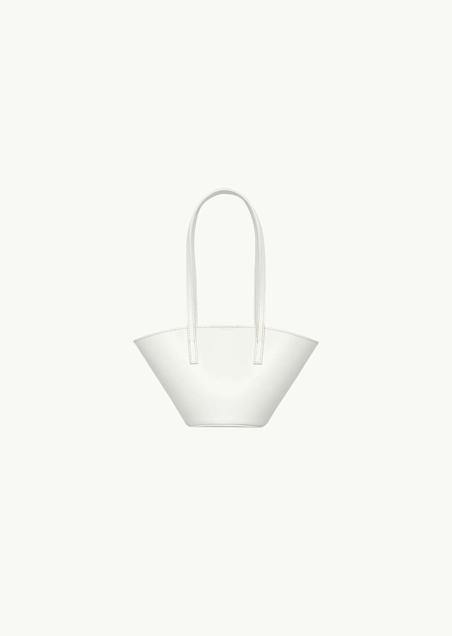 mini leather bucket bag, white
