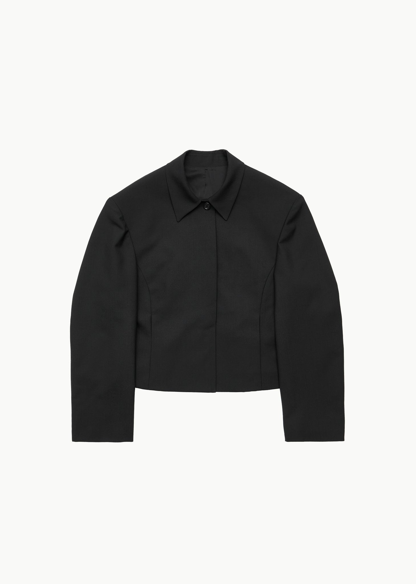 wool short jacket, black