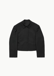 wool short jacket, black