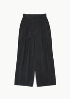 women's cupro two tuck wide pants, black - Image 1