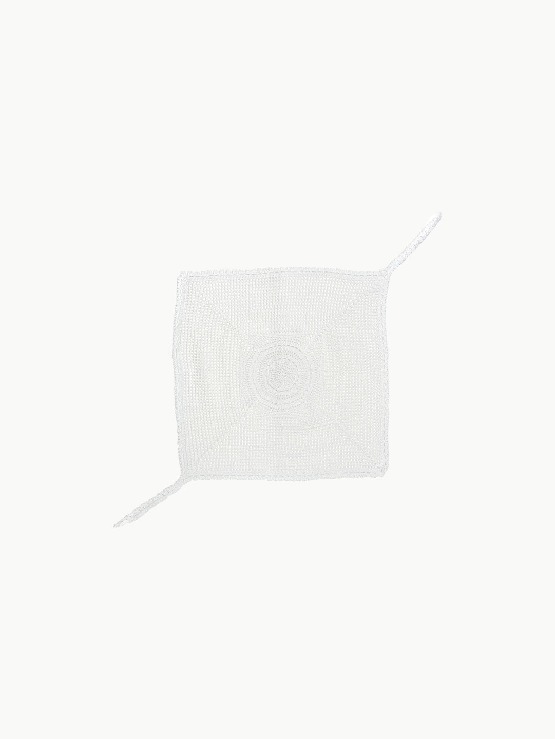 crochet scarf, white