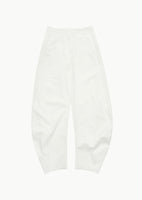 curved silhouette pants, white - Image 1
