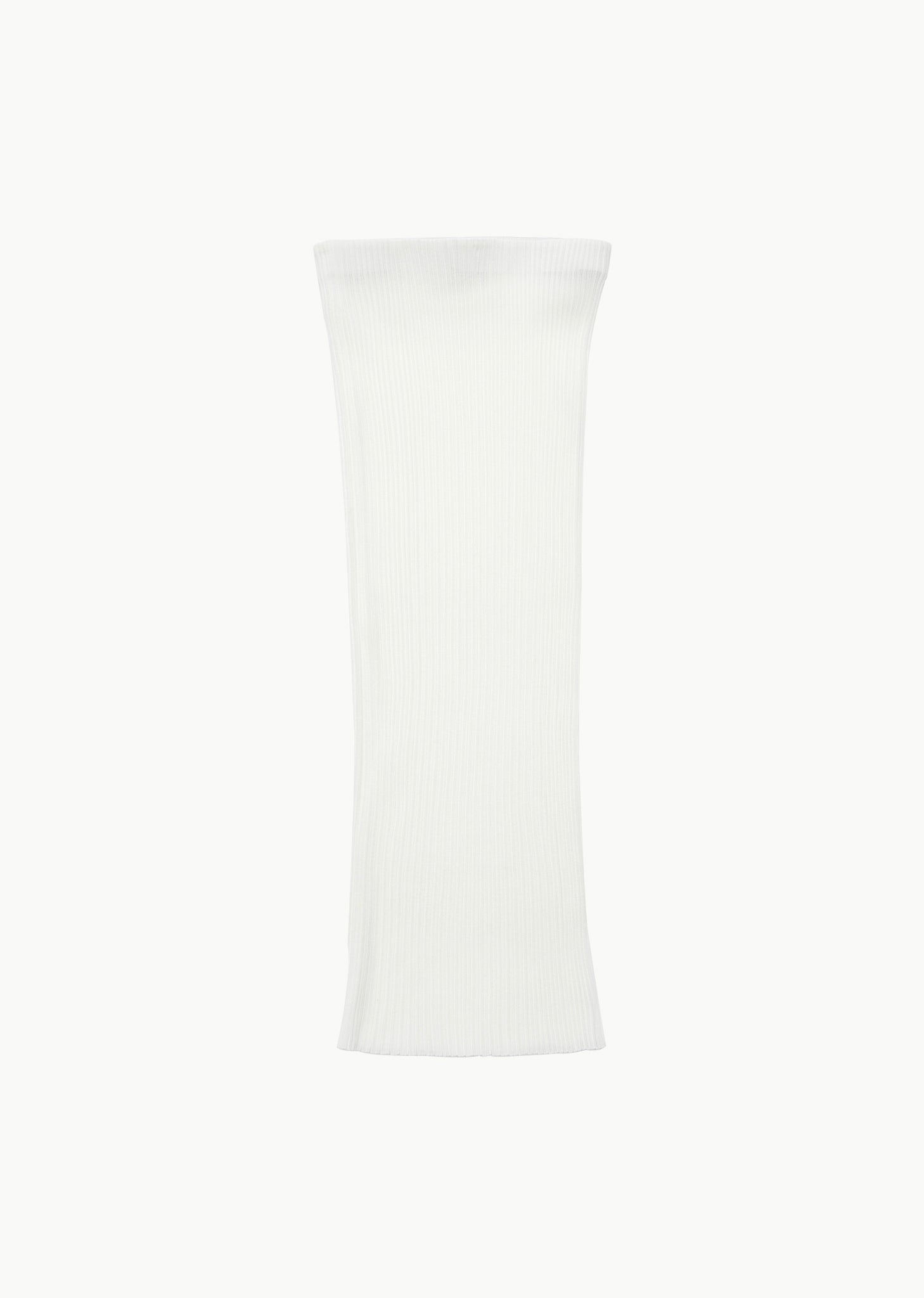pleats long skirt, white