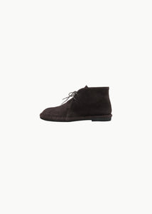 women's desert boots, dark brown