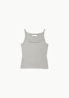 sleeveless knit top, beige - Image 1