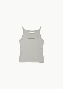 sleeveless knit top, beige