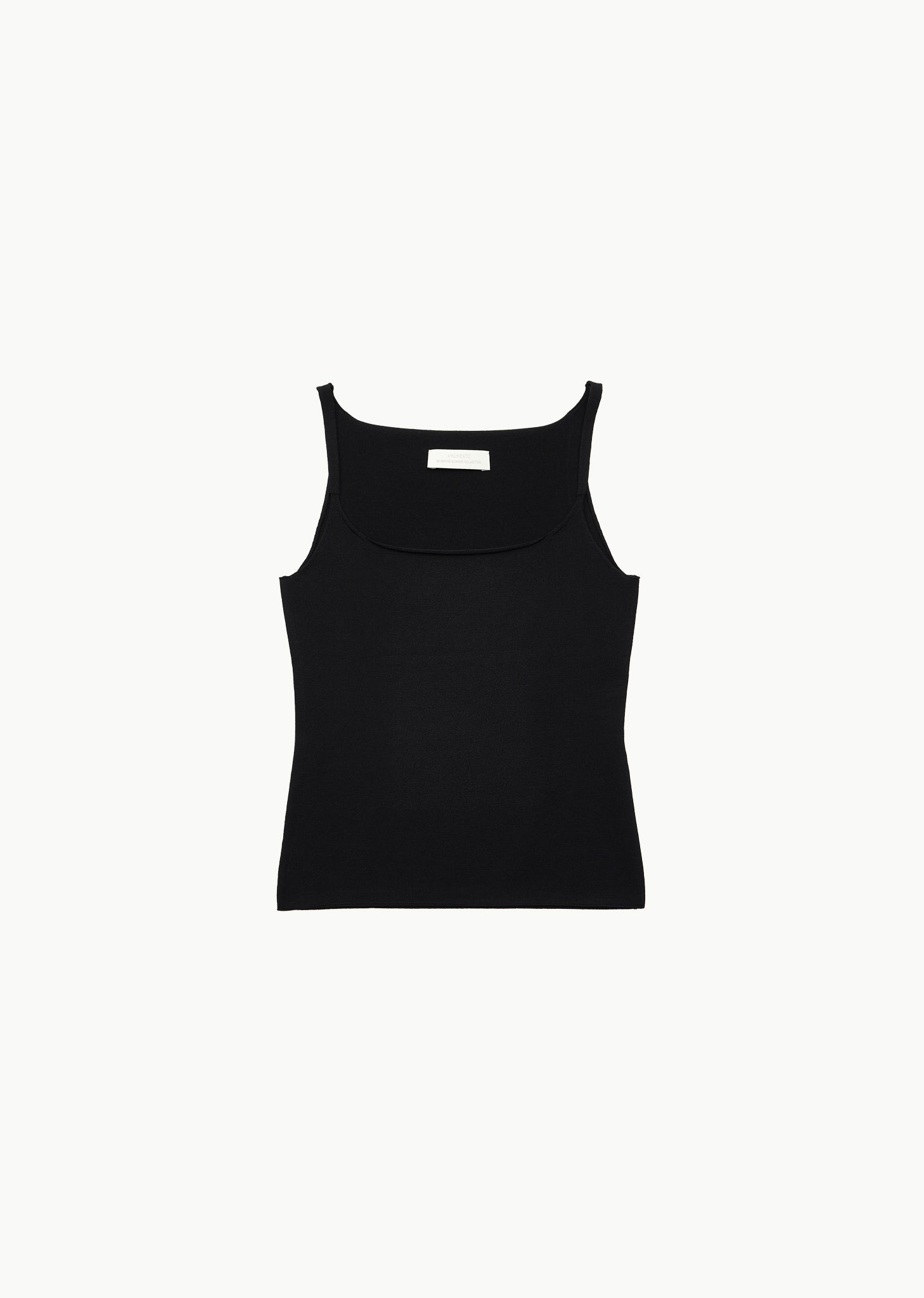 sleeveless knit top, black