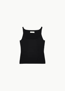 sleeveless knit top, black