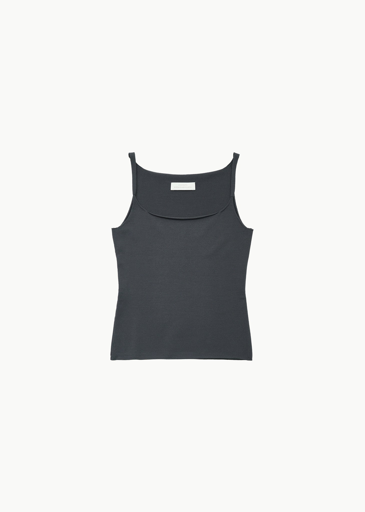 sleeveless knit top, charcoal