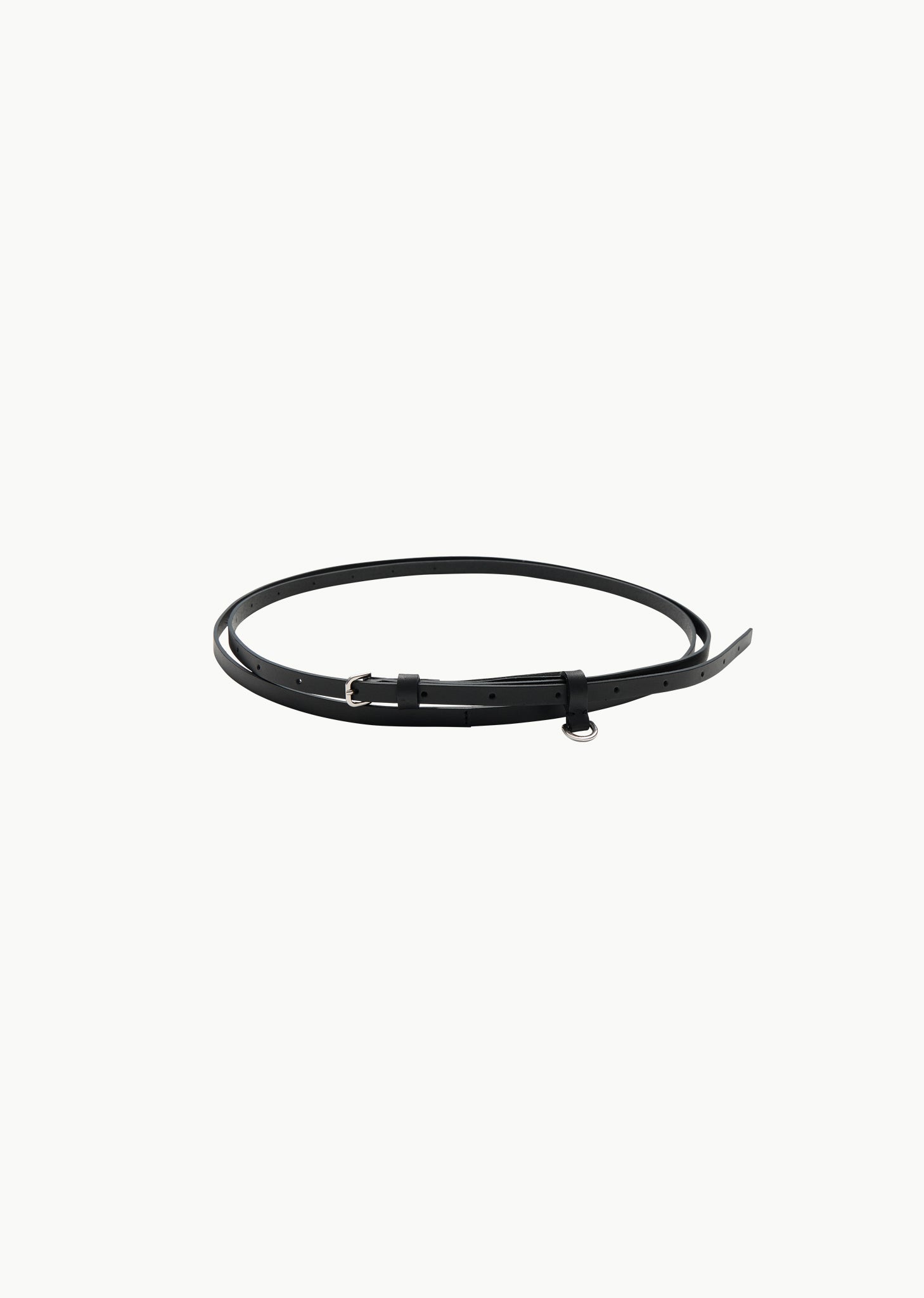 leather belt_1cm, black