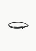 leather belt_1cm, black - Image 1
