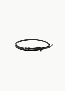 leather belt_1cm, black