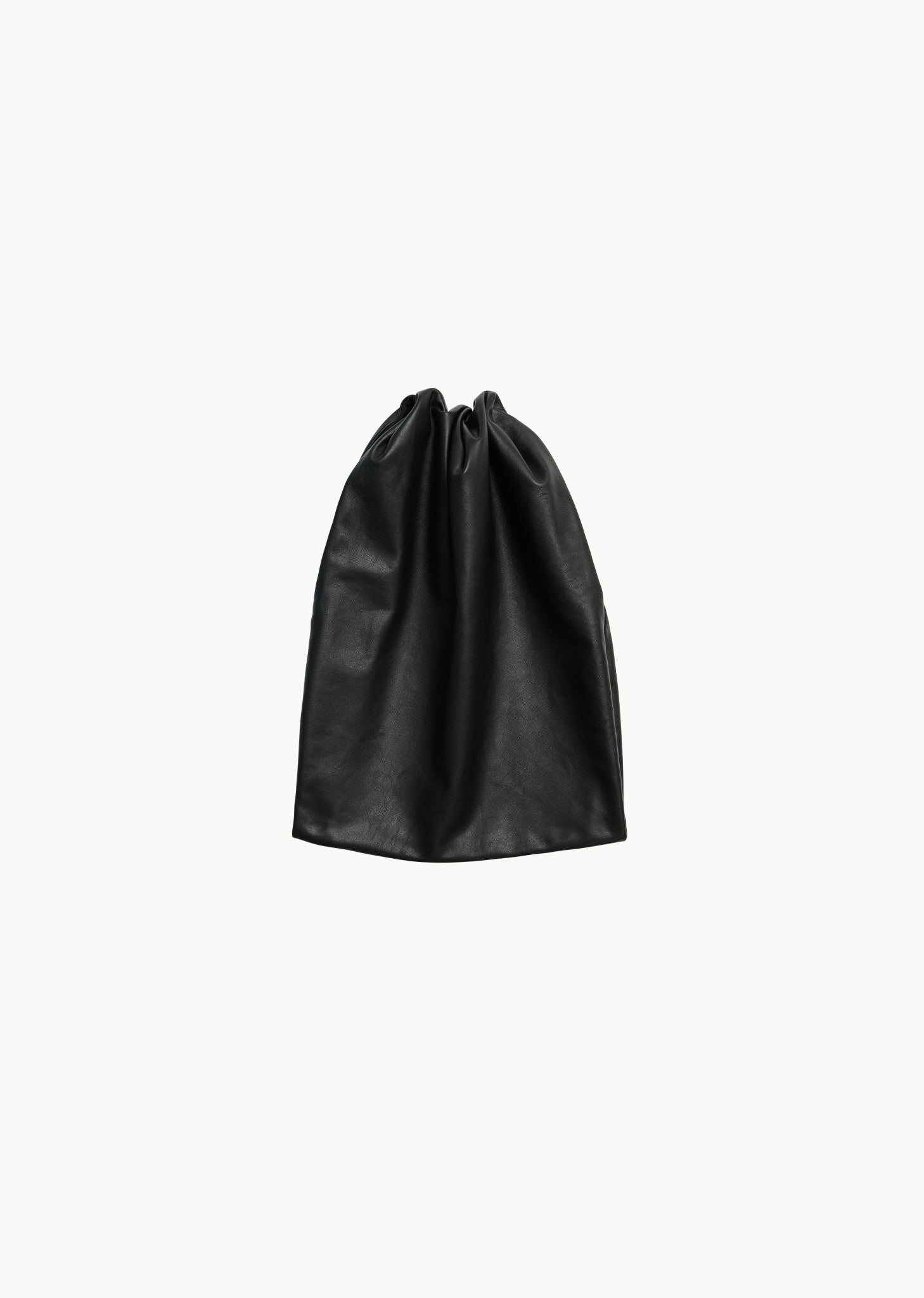 small soft leather bag, black