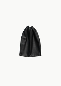 small soft leather bag, black