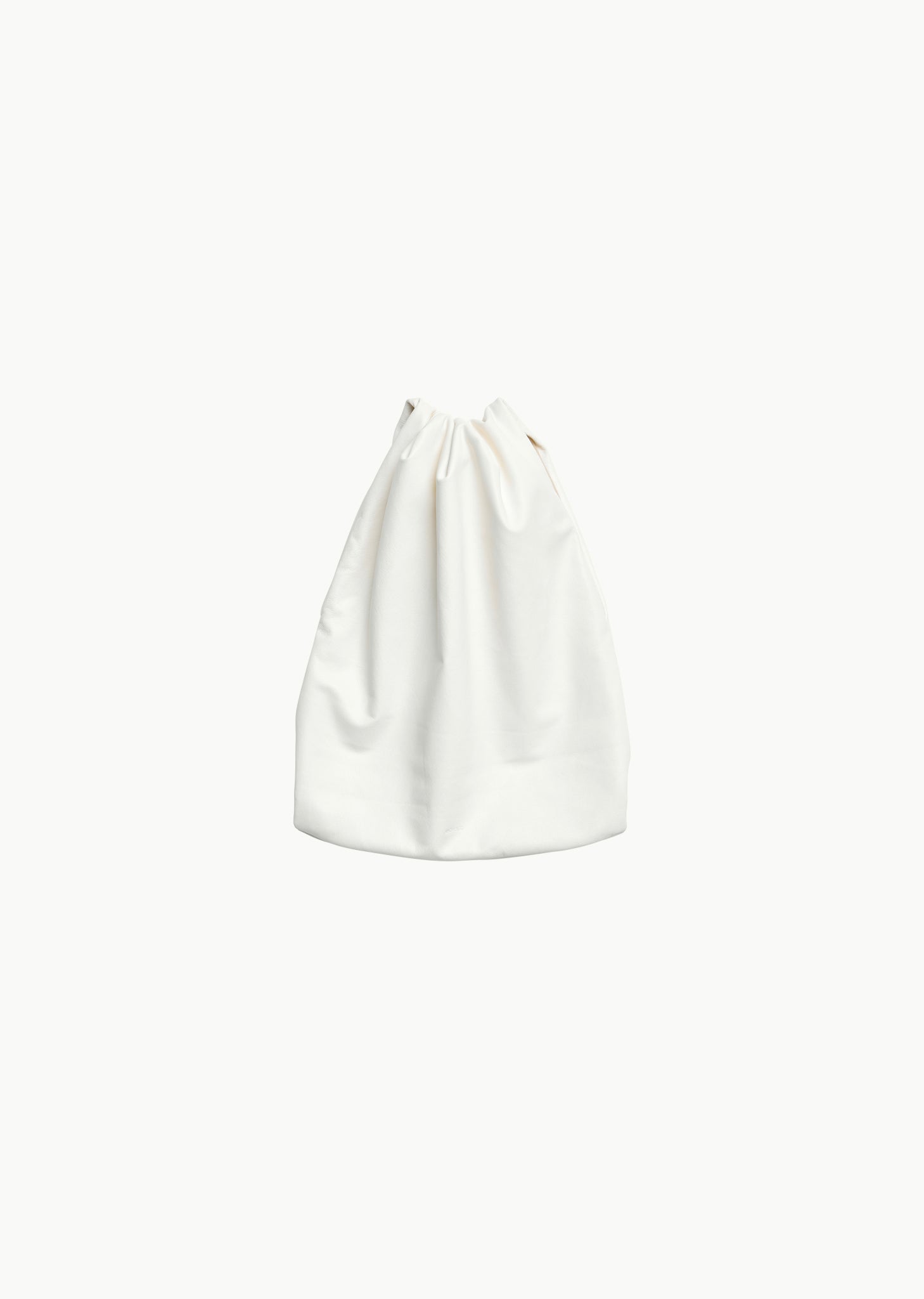 small soft leather bag, white