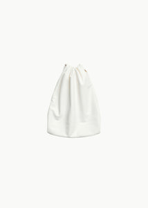 small soft leather bag, white