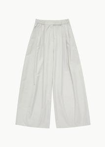three tuck banding pants, grey