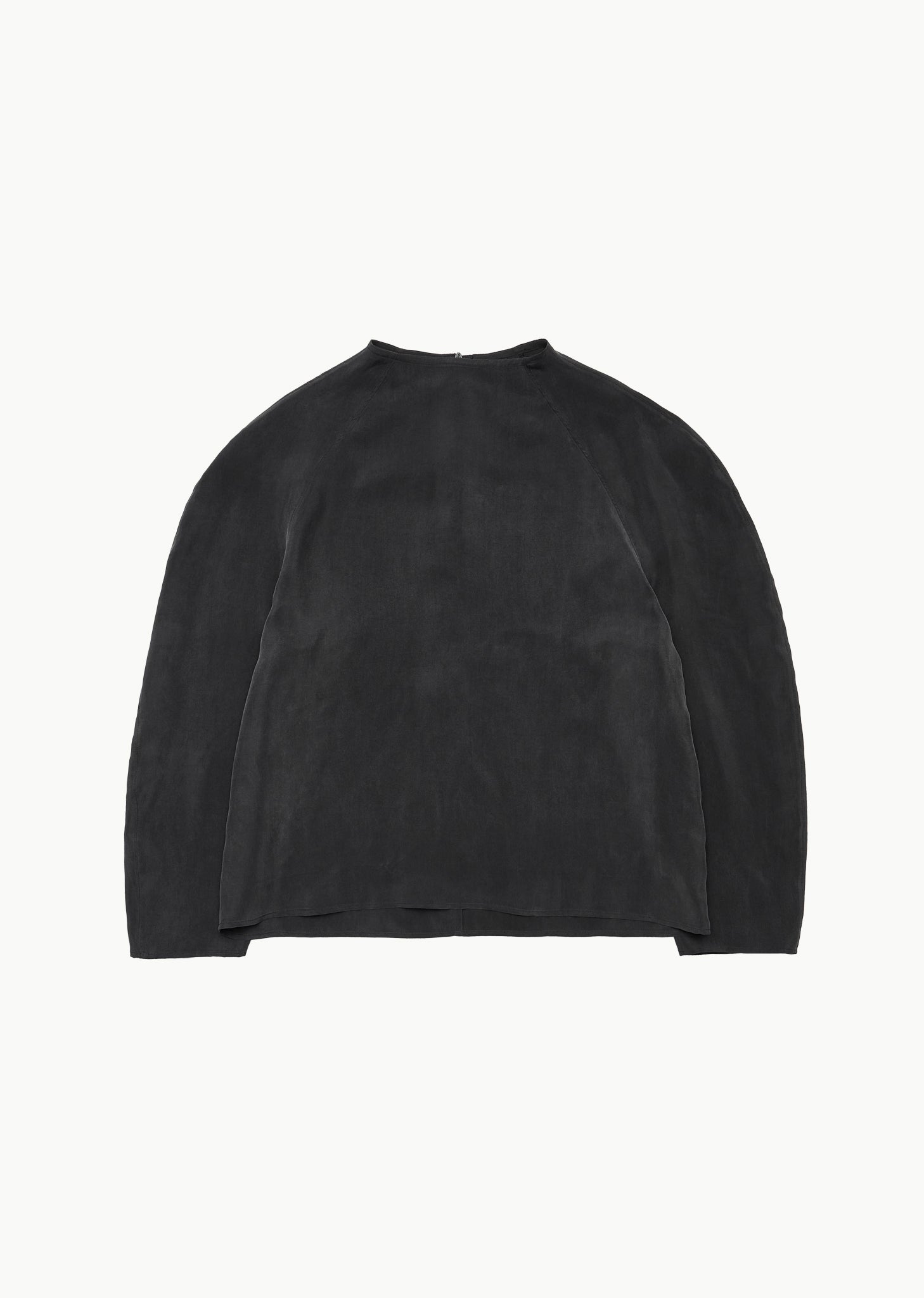 women's raglan cupro top, charcoal