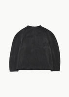 women's raglan cupro top, charcoal - Image 1
