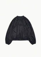nylon shirring jumper, charcoal - Image 1