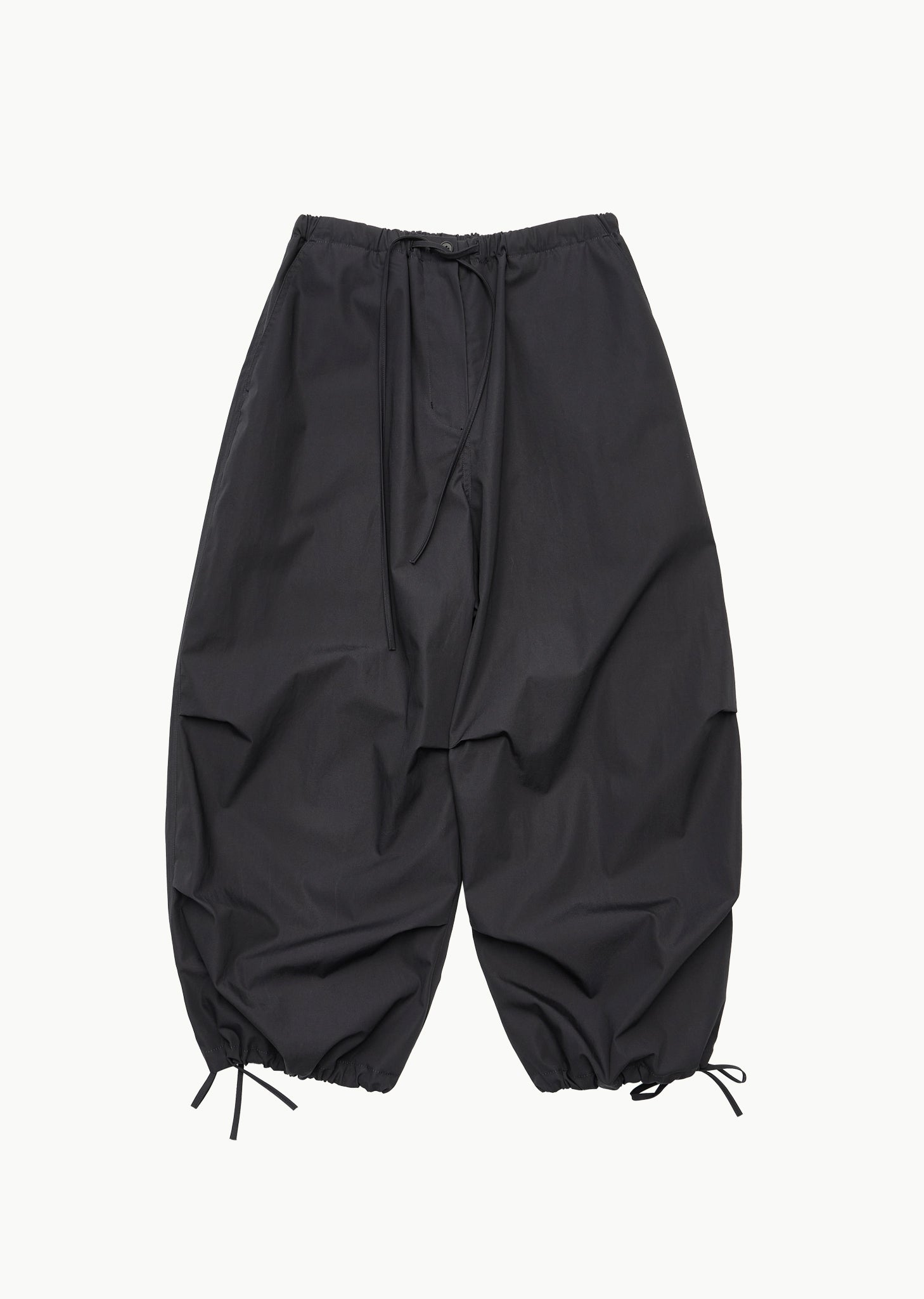 women's drawstring capri pants, charcoal