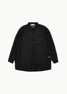 sheer cotton classic shirt, black