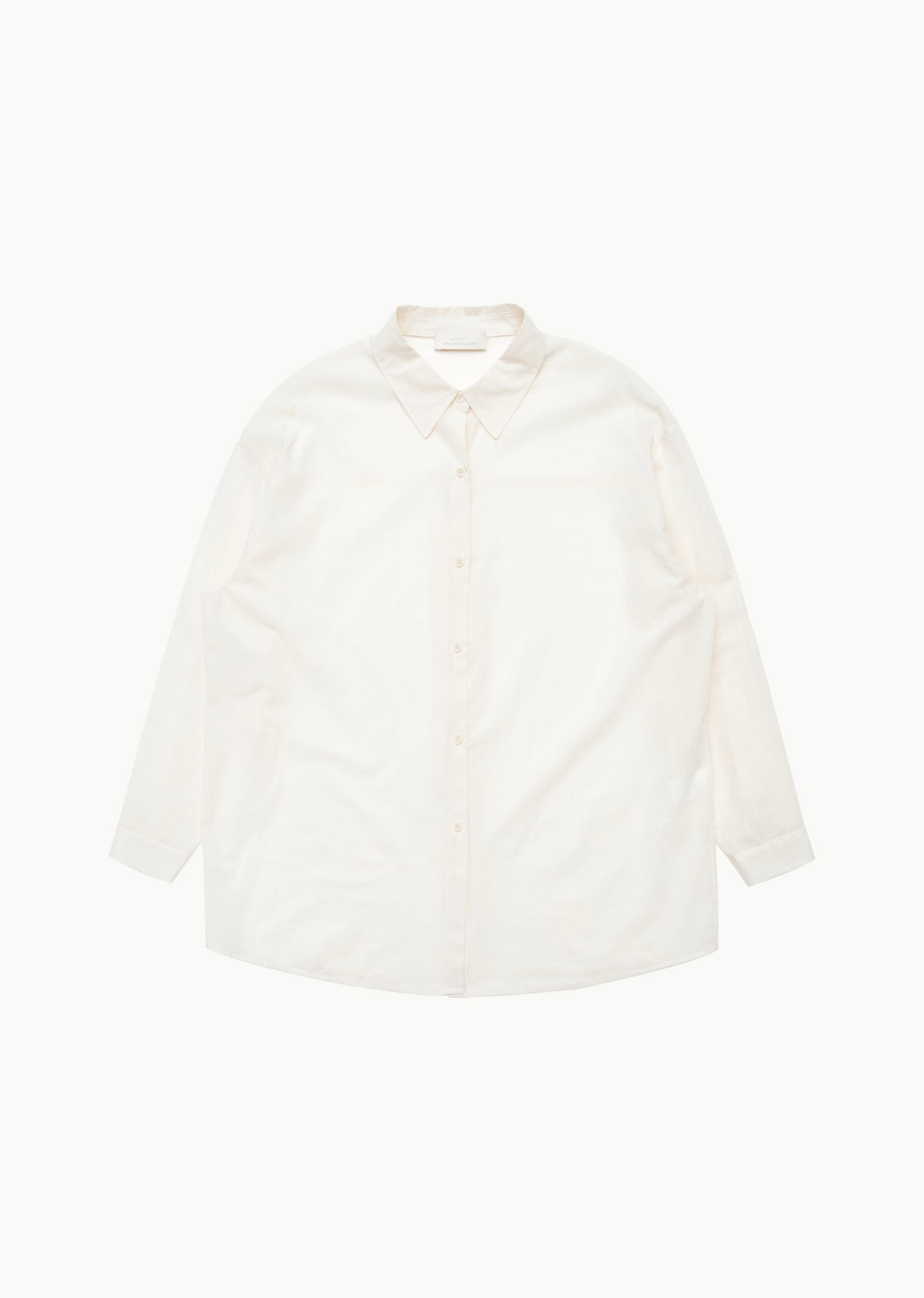 sheer cotton classic shirt, ivory