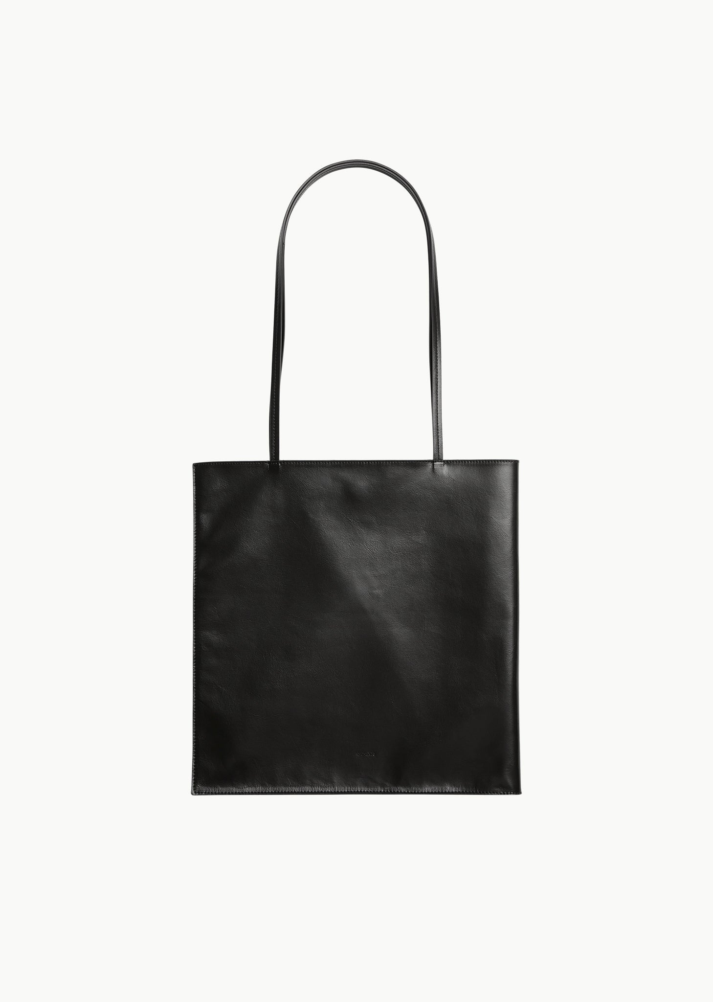 small slim leather bag, dark brown