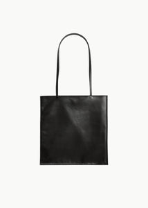 small slim leather bag, dark brown