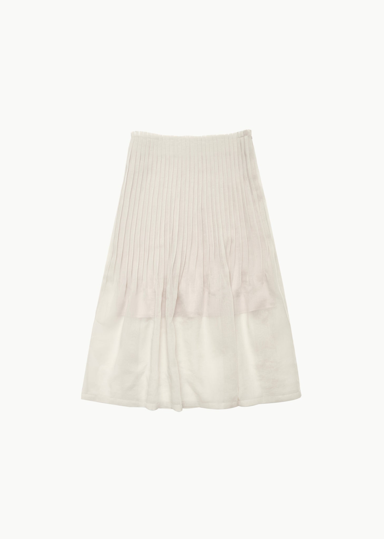 pleated midi skirt, beige
