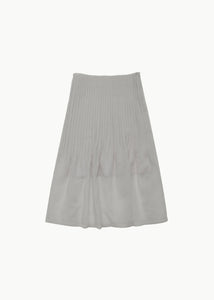 pleated midi skirt, grey