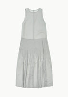 pleated sleeveless dress, grey - Image 1